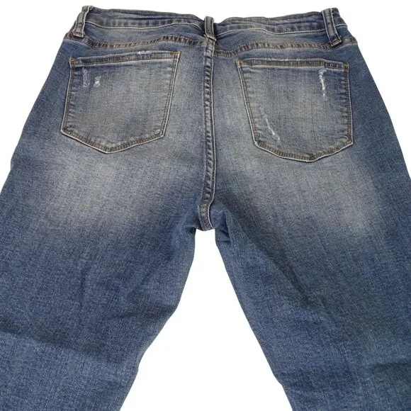 Hammer Ripped Denim Skinny Jeans Distressed Juniors Size 11 Raw Hem - Picture 5 of 11